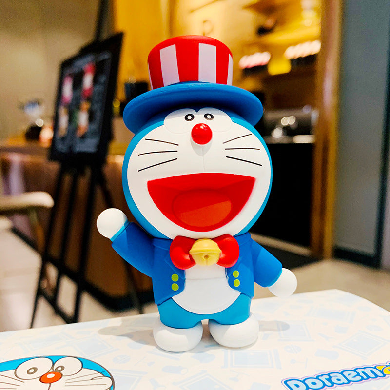 国货授权哆啦A梦环游世界潮玩手办卡通摆件-多款可选