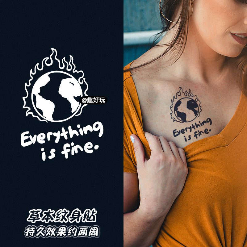 国货半永久草本防水防汗纹身贴-多款可选