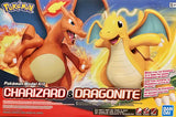 POKEMON MODEL KIT CHARIZARD AND DRAGONITE