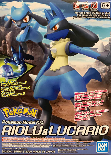 POKEMON MODEL KIT RIOLU AND LUCARIO