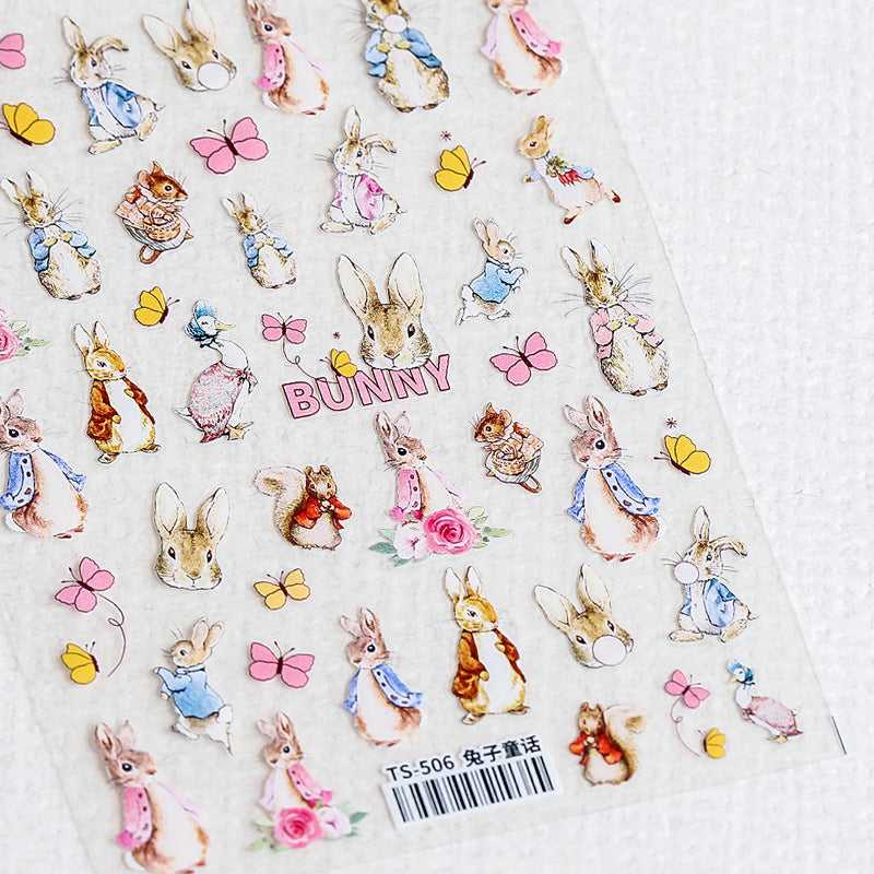 美甲貼紙 Nail Sticker-兔子童话 Tale Rabbite
