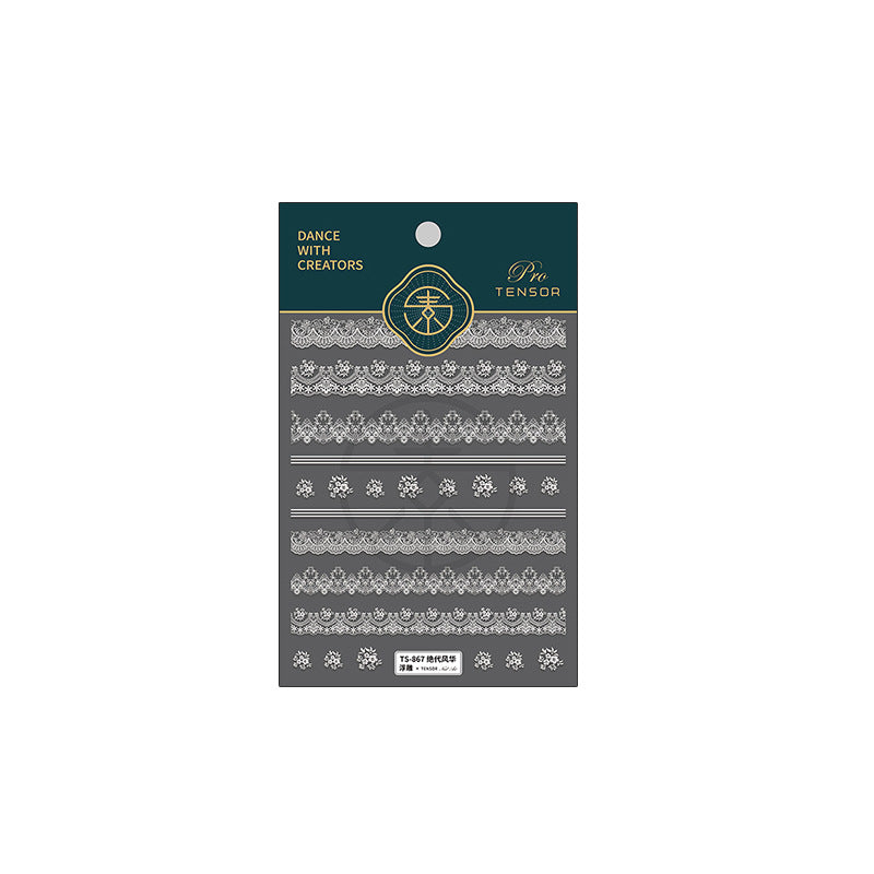 美甲貼紙 Nail Sticker- 绝代风华蕾絲 lace