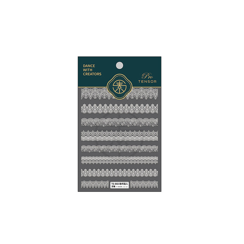 美甲貼紙 Nail Sticker- 绝代风华蕾絲 lace