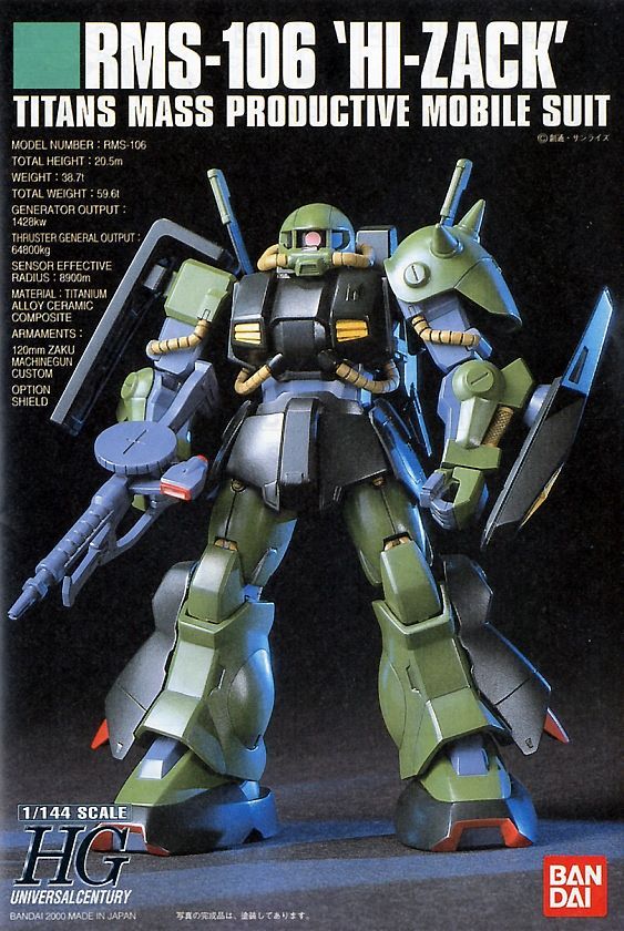 HIGH GRADE (HG) HGUC 1/144 RMS-106 HI-ZACK