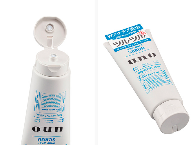 日本资生堂UNO磨砂浓密泡沫洗面奶.