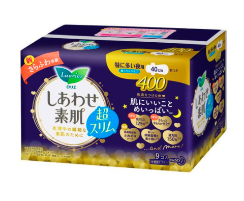 日本花王Laurie/乐而雅夜用40cm纯棉卫生棉.