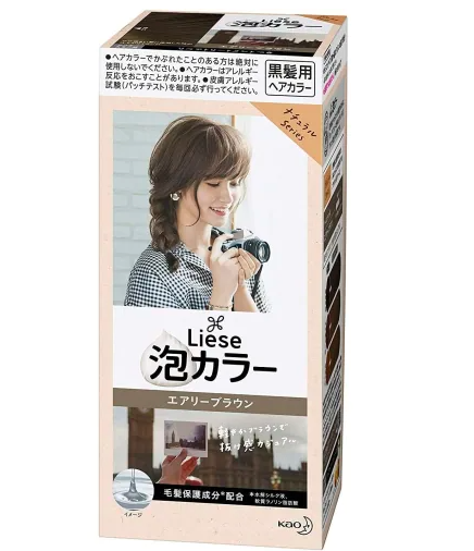 日本花王泡泡AIRY BROWN染发剂【黑发用】.