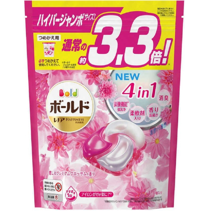 日本P&G ARIEL BOLD 3.3倍4D碳酸洗衣球39个-两款可选