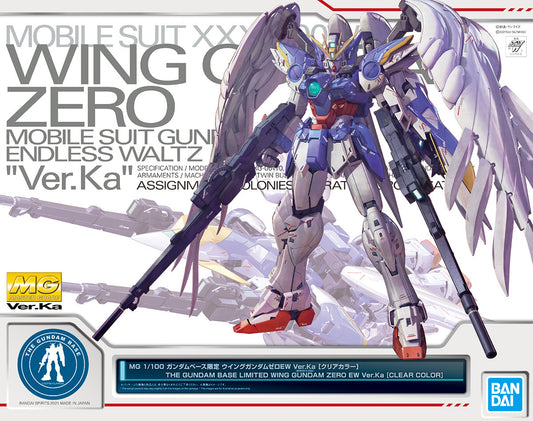 MG 1/100 THE GUNDAM BASE LIMITED WING GUNDAM ZERO EW Ver.Ka [CLEAR COLOR]