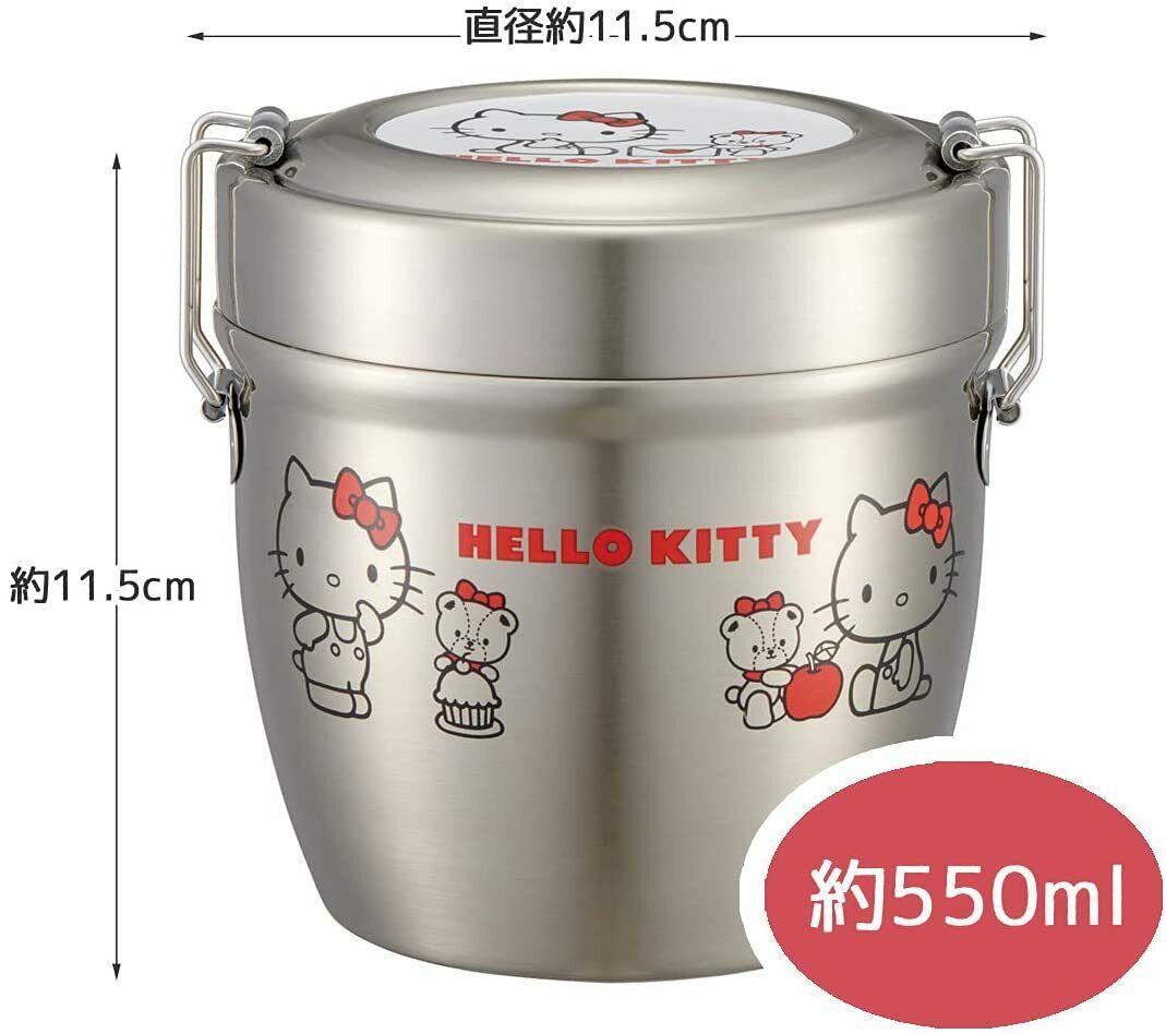 日本SKATER HELLOKITTY真空不锈钢抗菌保温盒-550ml